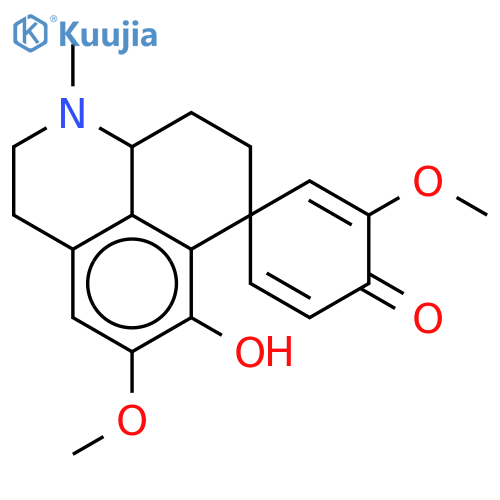 6-hydroxy-3',5-dimethoxy-1-methyl-1,2,3,8,9,9a-hexahydro-4'H-spiro[benzo[de]quinoline-7,1'-cyclohexa[2,5]dien]-4'-one structure