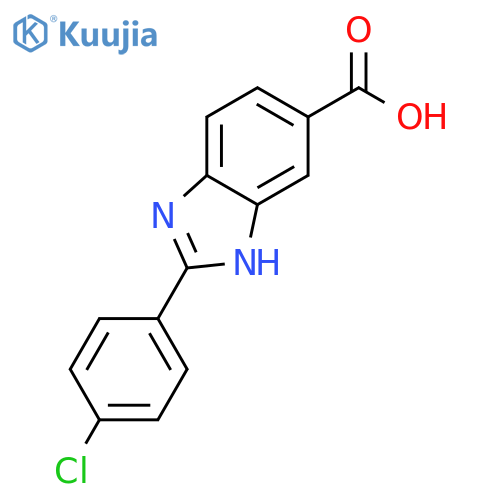 2-(4-chlorophenyl)-1H-1,3-benzodiazole-5-carboxylic acid structure