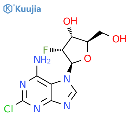 2-Chloro-7-(2-deoxy-2-fluoro-β-D-ribofuranosyl)-7H-purin-6-amine structure