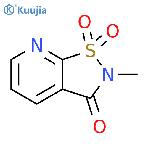 Isothiazolo[5,4-b]pyridin-3(2H)-one, 2-methyl-, 1,1-dioxide structure