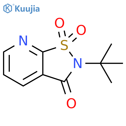 Isothiazolo[5,4-b]pyridin-3(2H)-one, 2-(1,1-dimethylethyl)-, 1,1-dioxide structure