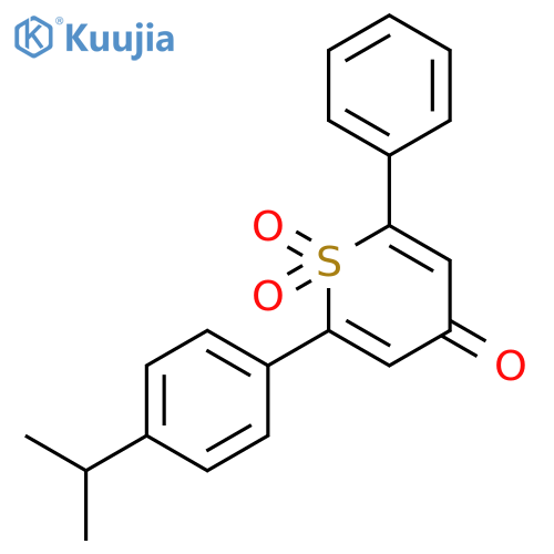 2-4-(1-Methylethyl)phenyl-6-phenyl-4H-thiopyran-4-one1,1-dioxide structure