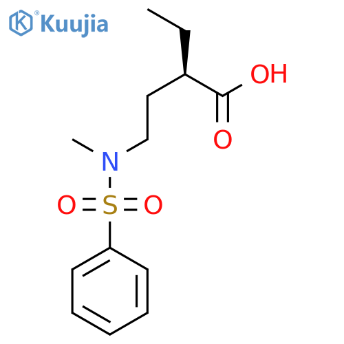 Butanoic acid, 2-ethyl-4-[methyl(phenylsulfonyl)amino]-, (R)- structure