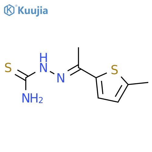 (2E)-2-[1-(5-methylthiophen-2-yl)ethylidene]hydrazinecarbothioamide structure