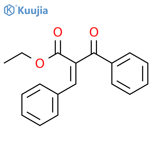 Benzenepropanoic acid, b-oxo-a-(phenylmethylene)-, ethyl ester structure