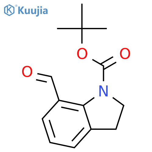 N-Boc-indoline-7-carboxaldehyde structure