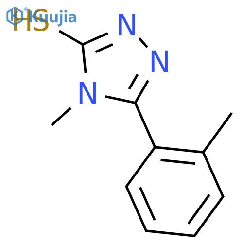 4-methyl-5-(2-methylphenyl)-4H-1,2,4-triazole-3-thiol structure