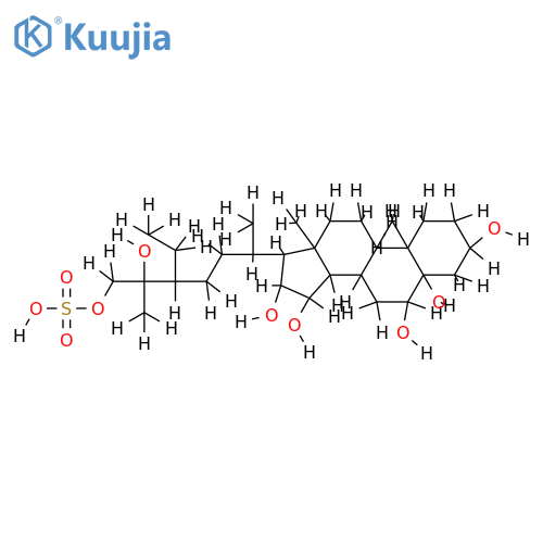 26-Sulfate-(3beta,5alpha,6beta,15alpha,16beta,24R,25R)-Stigmastane-3,5,6,15,16,25,26-heptol structure