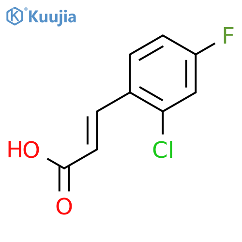 3-(2-chloro-4-fluorophenyl)prop-2-enoic acid structure