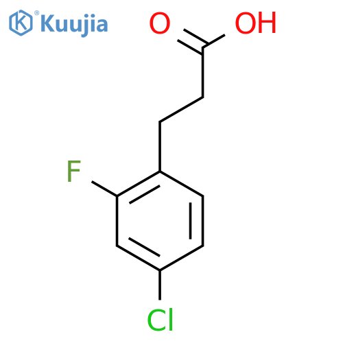 3-(4-Chloro-2-fluorophenyl)propanoic acid structure