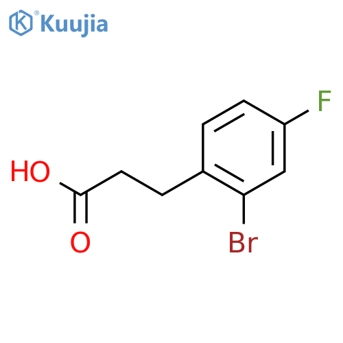 3-(2-bromo-4-fluorophenyl)propanoic acid structure