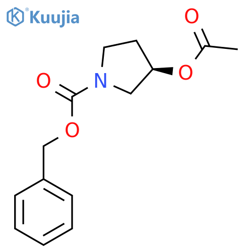 benzyl (3R)-3-(acetyloxy)pyrrolidine-1-carboxylate structure