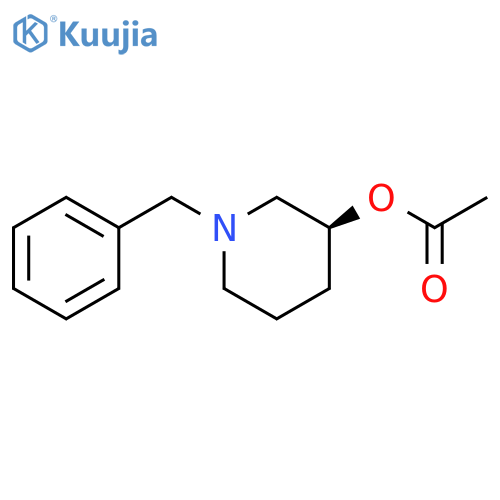 3-Piperidinol, 1-(phenylmethyl)-, 3-acetate, (3S)- structure