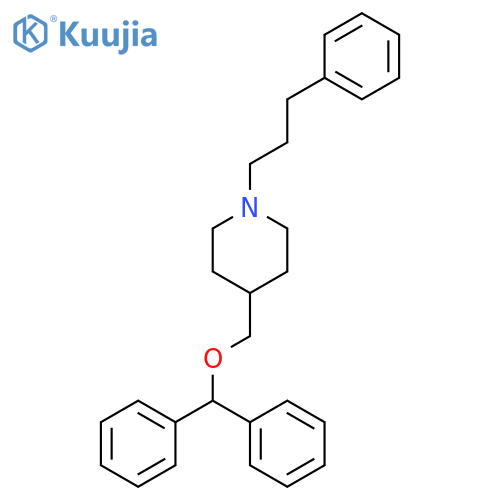 Piperidine, 4-[(diphenylmethoxy)methyl]-1-(3-phenylpropyl)- structure
