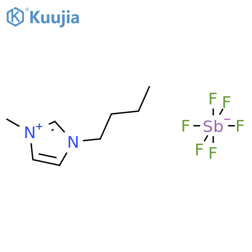 1-Butyl-3-methylimidazolium hexafluoroantimonate structure
