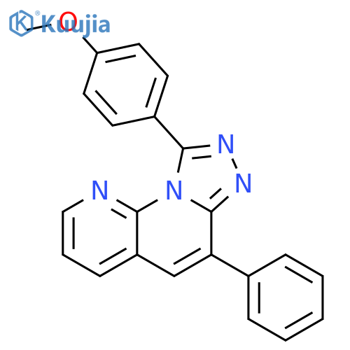 [1,2,4]Triazolo[4,3-a][1,8]naphthyridine, 9-(4-methoxyphenyl)-6-phenyl- structure