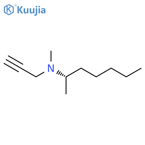 2-Heptanamine, N-methyl-N-2-propynyl-, (2S)- structure