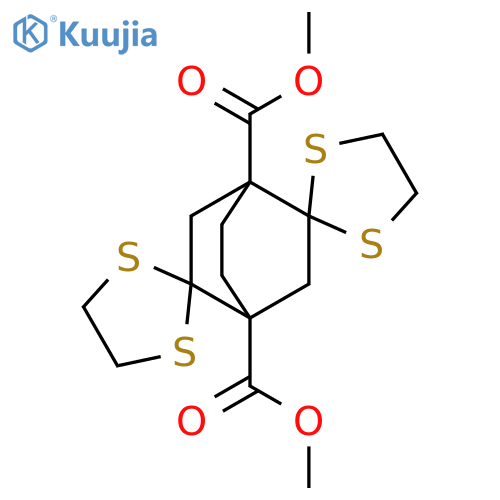Dispiro[1,3-dithiolane-2,2'-bicyclo[2.2.2]octane-5',2''-[1,3]dithiolane]-1',4'-dicarboxylic acid, 1',4'-dimethyl ester structure