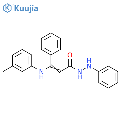 2-Propenoic acid, 3-[(3-methylphenyl)amino]-3-phenyl-, 2-phenylhydrazide structure