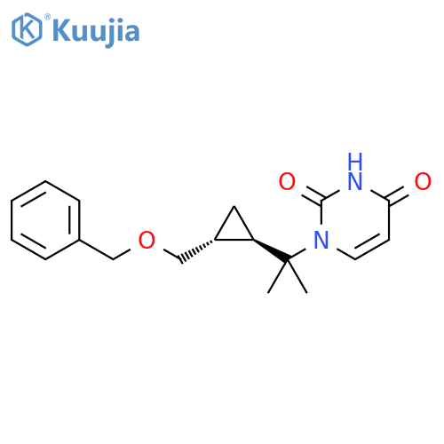 2,4(1H,3H)-Pyrimidinedione, 1-[1-methyl-1-[2-[(phenylmethoxy)methyl]cyclopropyl]ethyl]-, trans- (9CI) structure