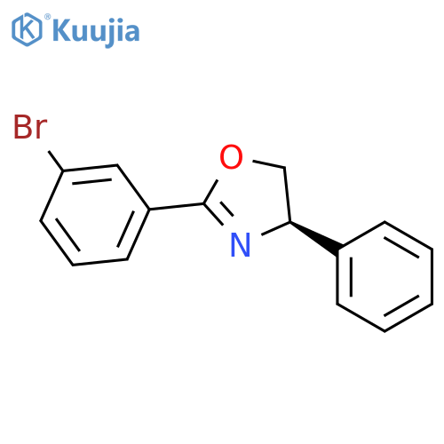 OXAZOLE, 2-(3-BROMOPHENYL)-4,5-DIHYDRO-4-PHENYL-, (R)- structure