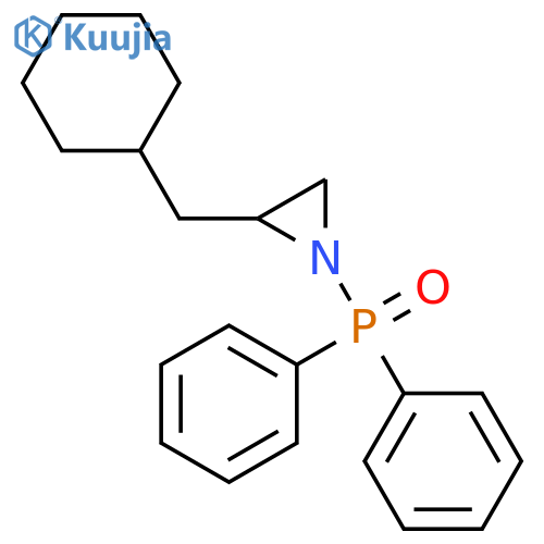Aziridine, 2-(cyclohexylmethyl)-1-(diphenylphosphinyl)- structure
