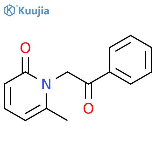 2(1H)-Pyridinone, 6-methyl-1-(2-oxo-2-phenylethyl)- structure