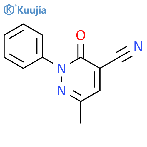 4-Pyridazinecarbonitrile, 2,3-dihydro-6-methyl-3-oxo-2-phenyl- structure