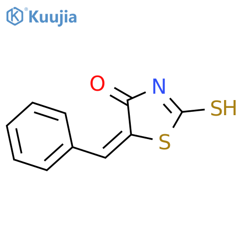 (5E)-5-Benzylidene-2-mercapto-1,3-thiazol-4(5H)-one structure