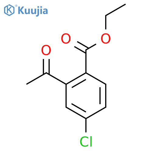 Ethyl 2-acetyl-4-chlorobenzoate structure