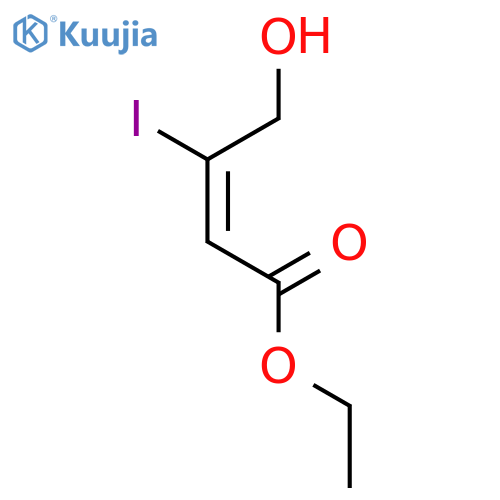 2-Butenoic acid, 4-hydroxy-3-iodo-, ethyl ester, (2Z)- structure