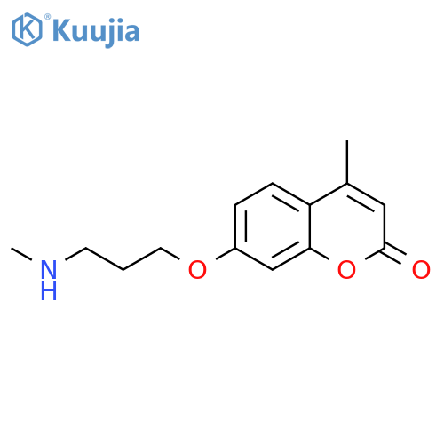 2H-1-Benzopyran-2-one, 4-methyl-7-[3-(methylamino)propoxy]- structure