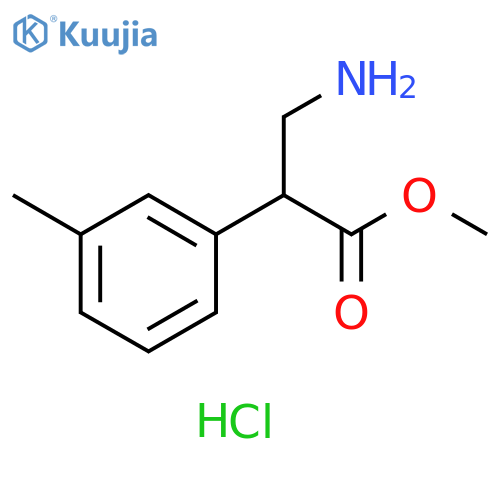 methyl 3-amino-2-(3-methylphenyl)propanoate hydrochloride structure