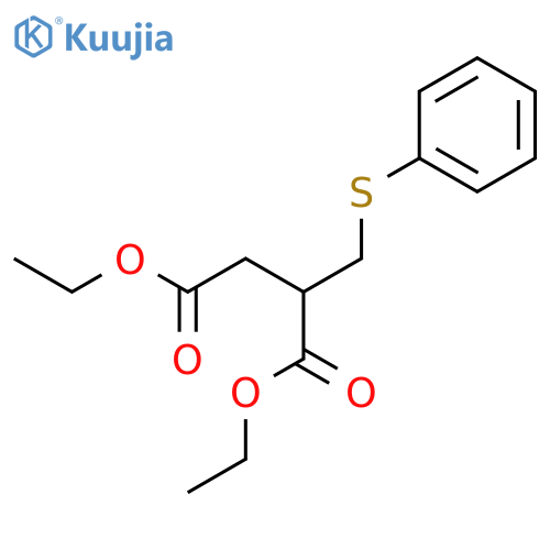Butanedioic acid, [(phenylthio)methyl]-, diethyl ester structure