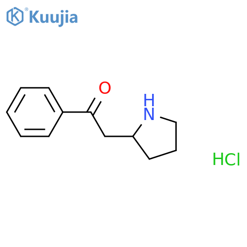 1-phenyl-2-pyrrolidin-2-yl-ethanone;hydrochloride structure