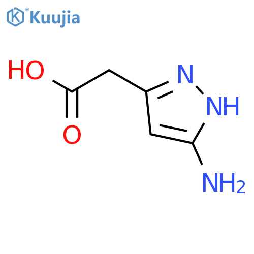 2-(5-amino-1H-pyrazol-3-yl)acetic acid structure