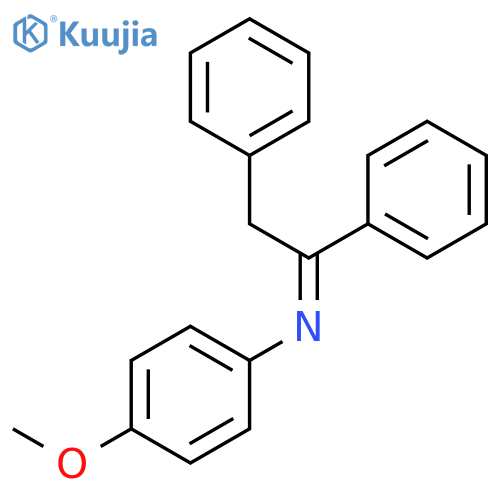 BENZENAMINE, N-(1,2-DIPHENYLETHYLIDENE)-4-METHOXY- structure