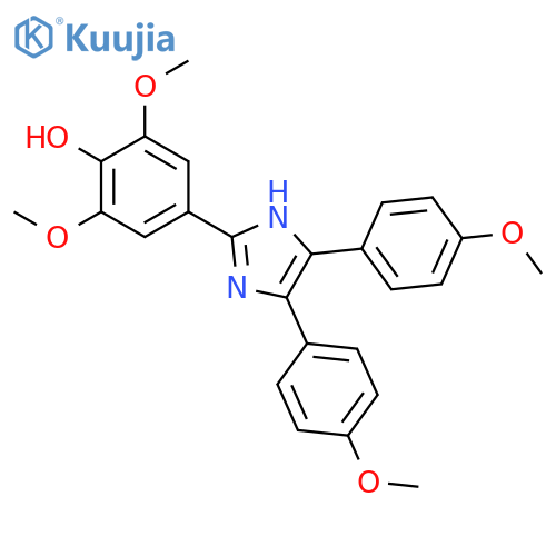 4-[4,5-bis(4-methoxyphenyl)-1H-imidazol-2-yl]-2,6-dimethoxyphenol structure