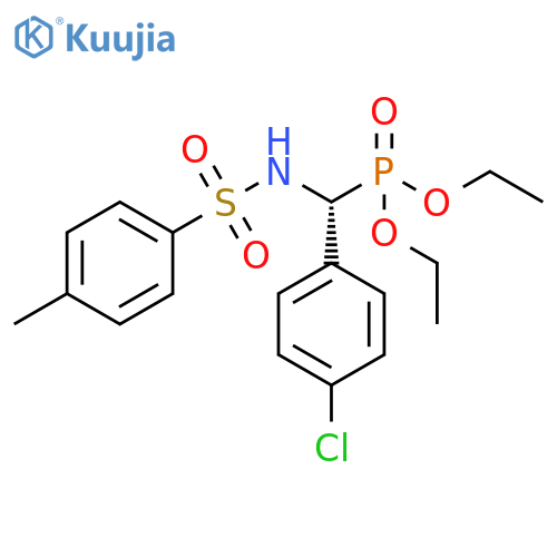 Phosphonic acid, [(R)-(4-chlorophenyl)[[(4-methylphenyl)sulfonyl]amino]methyl]-, diethyl ester (9CI) structure