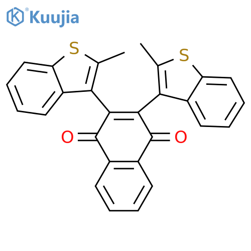 1,4-Naphthalenedione, 2,3-bis(2-methylbenzo[b]thien-3-yl)- structure