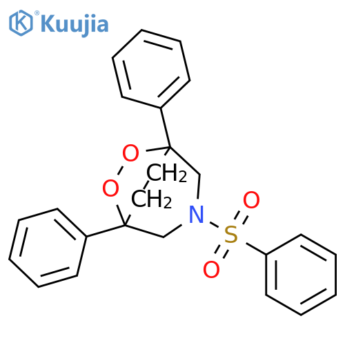 6,7-Dioxa-3-azabicyclo[3.2.2]nonane, 1,5-diphenyl-3-(phenylsulfonyl)- structure