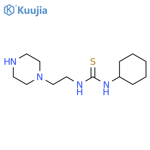Thiourea, N-cyclohexyl-N'-[2-(1-piperazinyl)ethyl]- structure