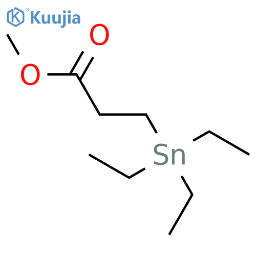 Propanoic acid, 3-(triethylstannyl)-, methyl ester structure