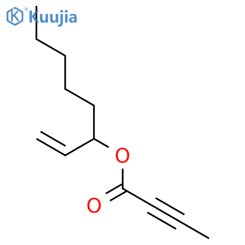 2-Butynoic acid, 1-ethenylhexyl ester structure