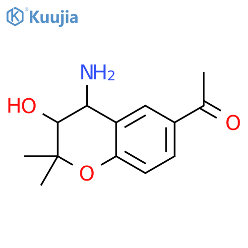 1-((3R,4S)-4-Amino-3-hydroxy-2,2-dimethylchroman-6-yl)ethanone structure