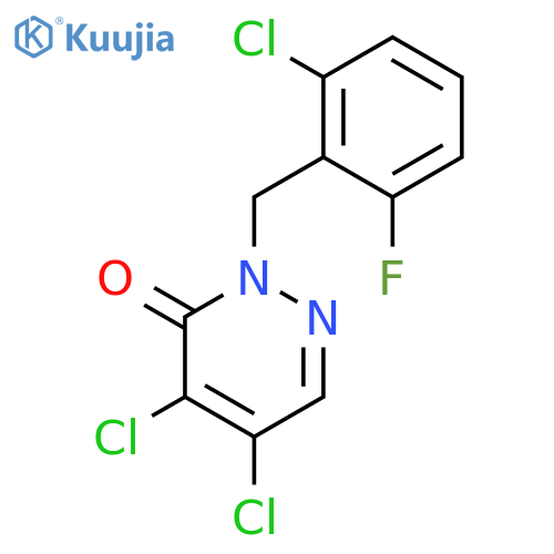 4,5-Dichloro-2-(2-chloro-6-fluorobenzyl)pyridazin-3(2H)-one structure