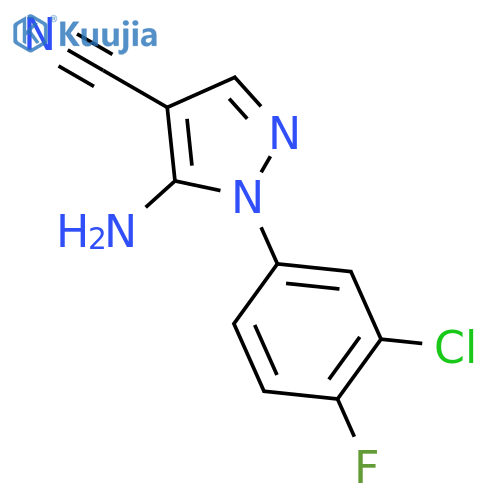 5-Amino-1-(3-chloro-4-fluorophenyl)-1H-pyrazole-4-carbonitrile structure