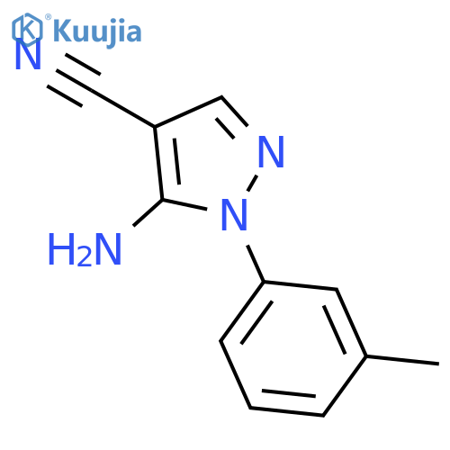 5-amino-1-(3-methylphenyl)-1H-pyrazole-4-carbonitrile structure