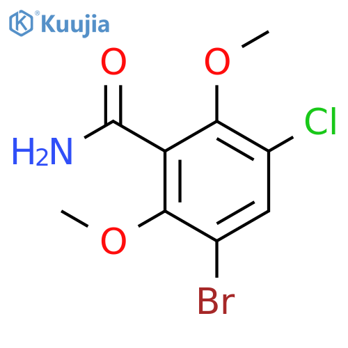 3-Bromo-5-chloro-2,6-dimethoxybenzamide structure