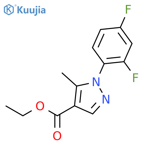 Ethyl 1-(2,4-difluorophenyl)-5-methyl-1H-pyrazole-4-carboxylate structure